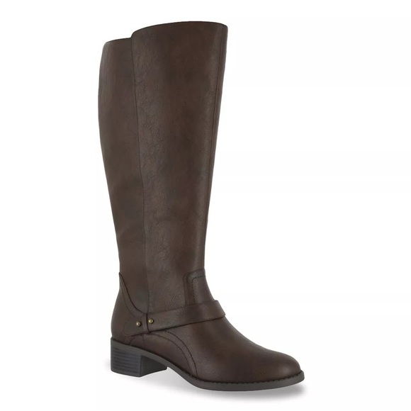 Easy‎ Street Jewel Brown Wide Calf Women’s Riding Boot NIB Size 7.5